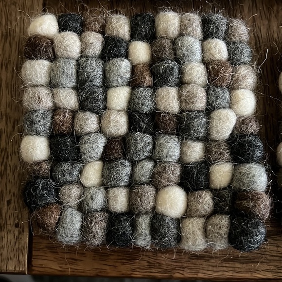 Handmade Wool Coasters - Picture 3 of 4